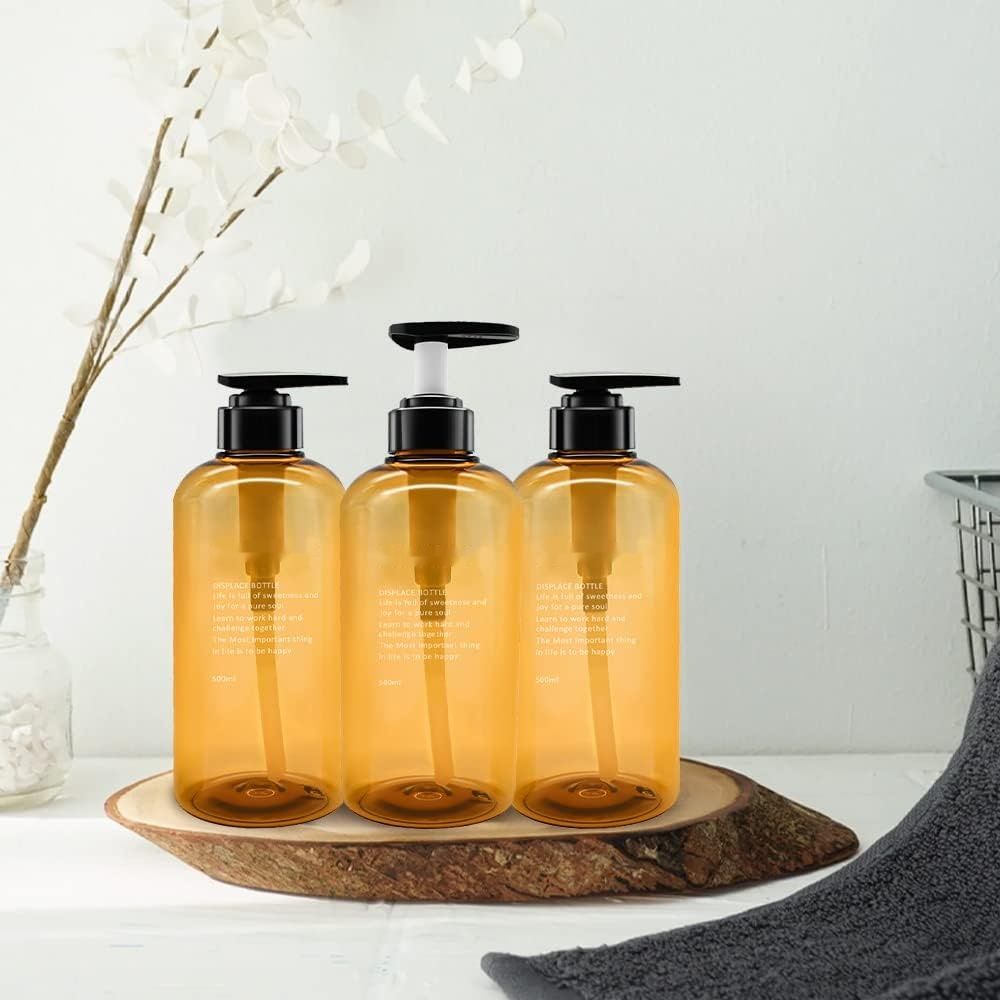 Dozownik do szamponu i odżywki, zestaw 3 sztuk, plastikowy dozownik.