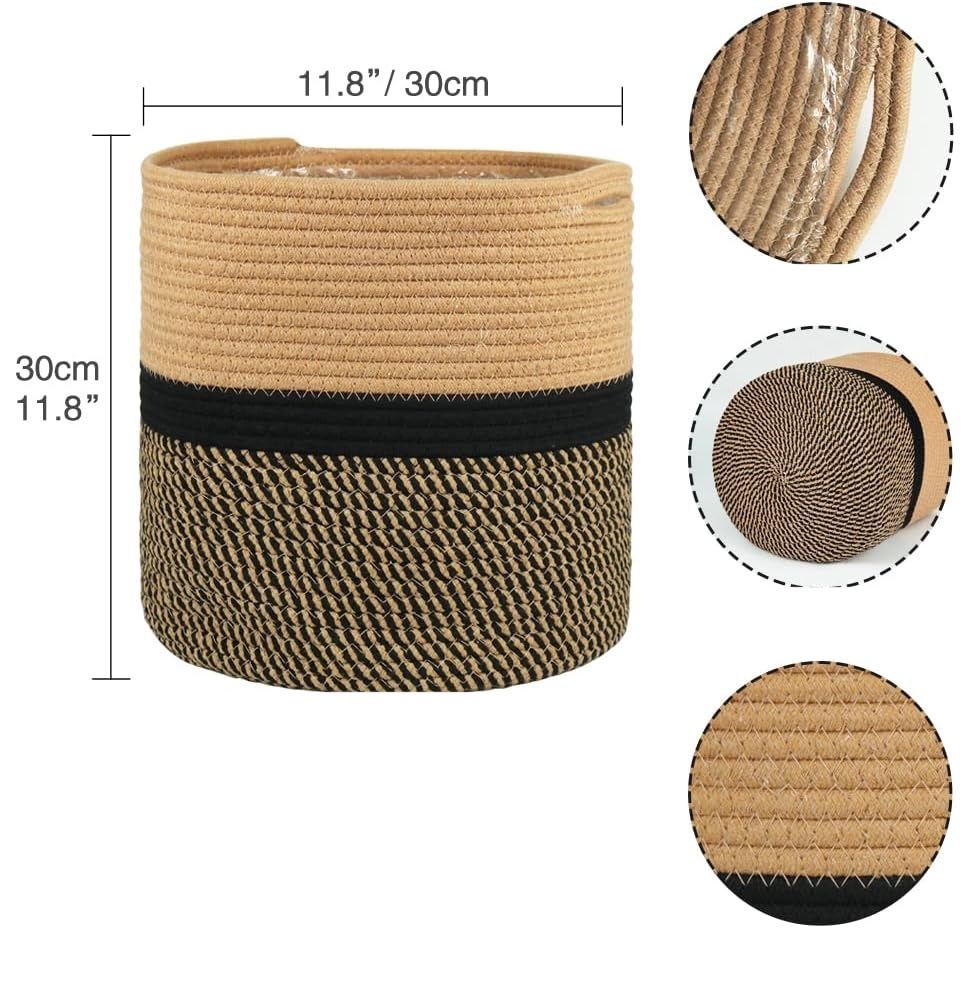 Tenn Well Doniczka na Kwiaty 30 cm z Wkładką (Czarny Brązowy)