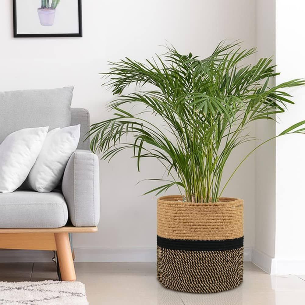 Tenn Well Doniczka na Kwiaty 30 cm z Wkładką (Czarny Brązowy)