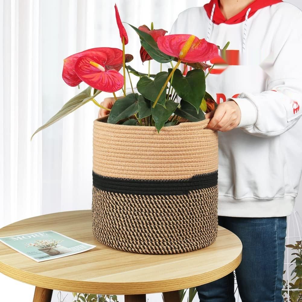 Tenn Well Doniczka na Kwiaty 30 cm z Wkładką (Czarny Brązowy)