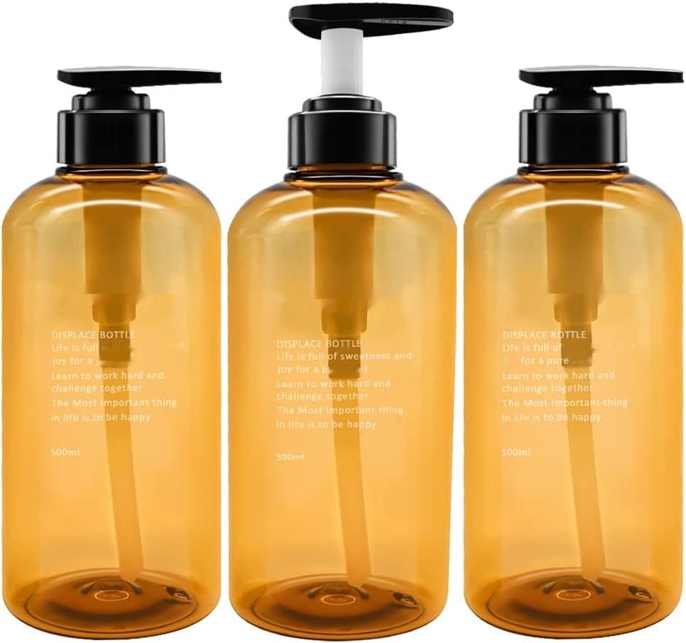 Dozownik do szamponu i odżywki, zestaw 3 sztuk, plastikowy dozownik.