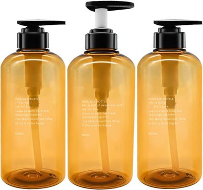 Dozownik do szamponu i odżywki, zestaw 3 sztuk, plastikowy dozownik.