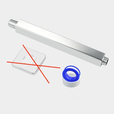 Ramię Prysznica Voolan z Kołnierzem, 15cm, Kwadratowe