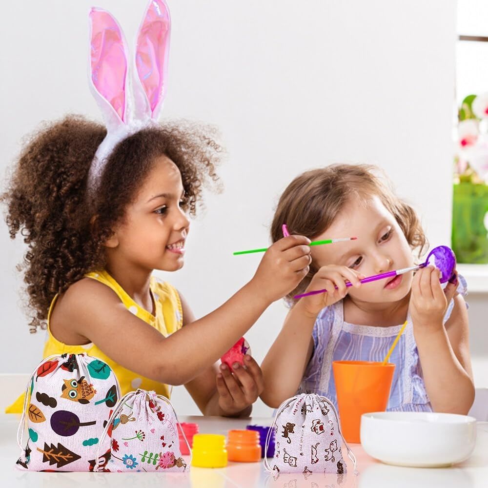 Heiqlay Woreczki z Tkaniny, 9 Woreczków z Tkaniny ze Sznurkiem