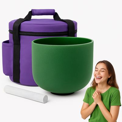 KVKA 25 cm Miski Śpiewające, 432 Hz, 10-calowa Zielona Czakra Miska