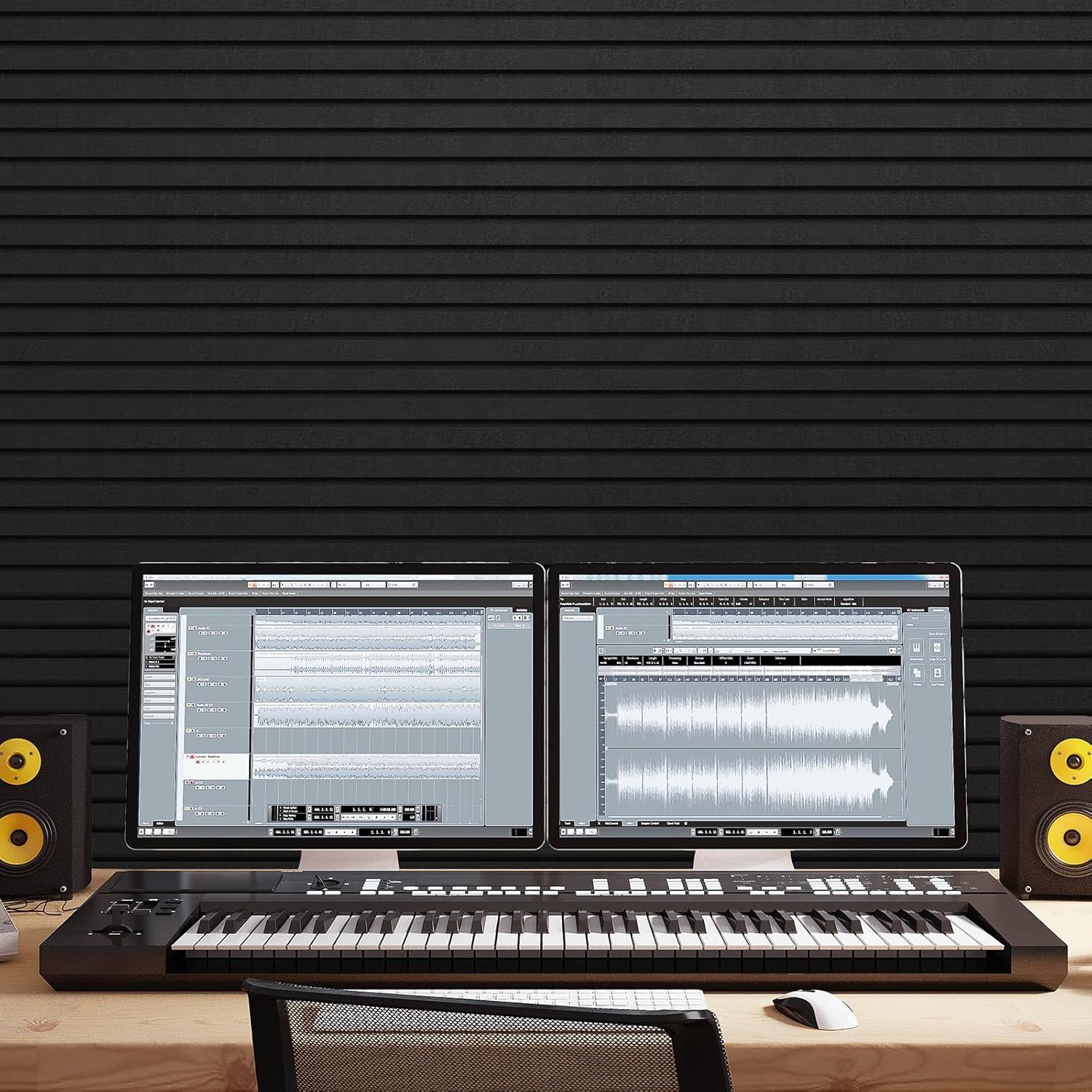 TONOR Zestaw 8 paneli piankowych do izolacji akustycznej, 120 x 60 x 1,8 cm