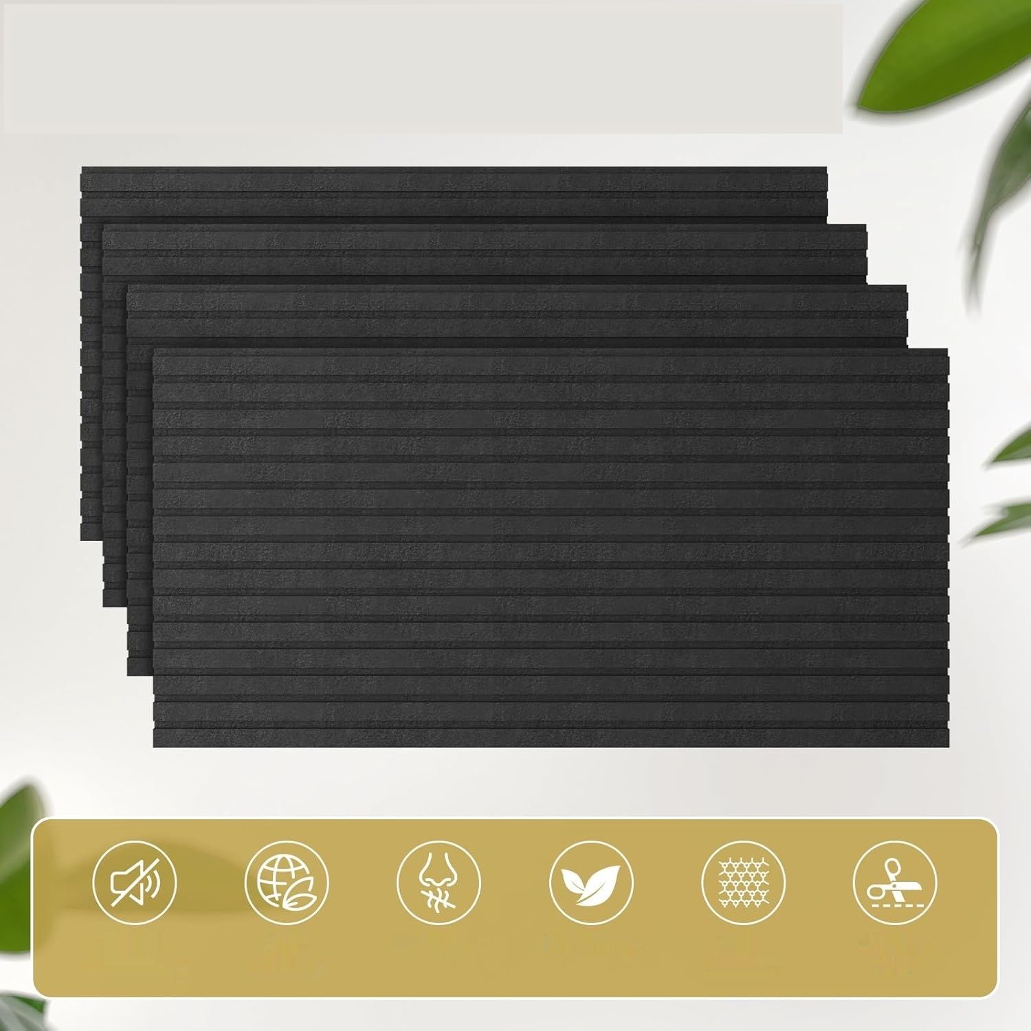 TONOR Zestaw 8 paneli piankowych do izolacji akustycznej, 120 x 60 x 1,8 cm