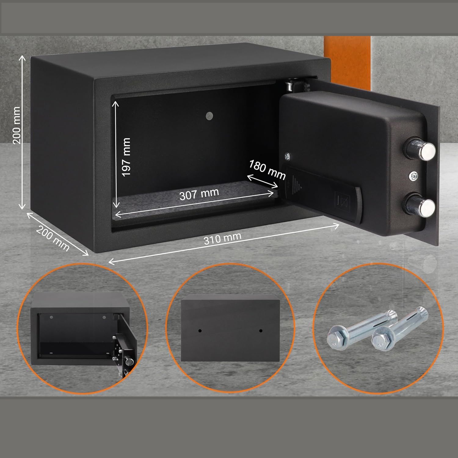 Brihard Junior Sejf elektroniczny 17x23x17cm