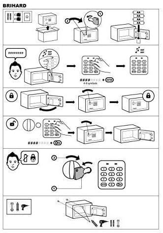 Brihard Junior Sejf elektroniczny 17x23x17cm