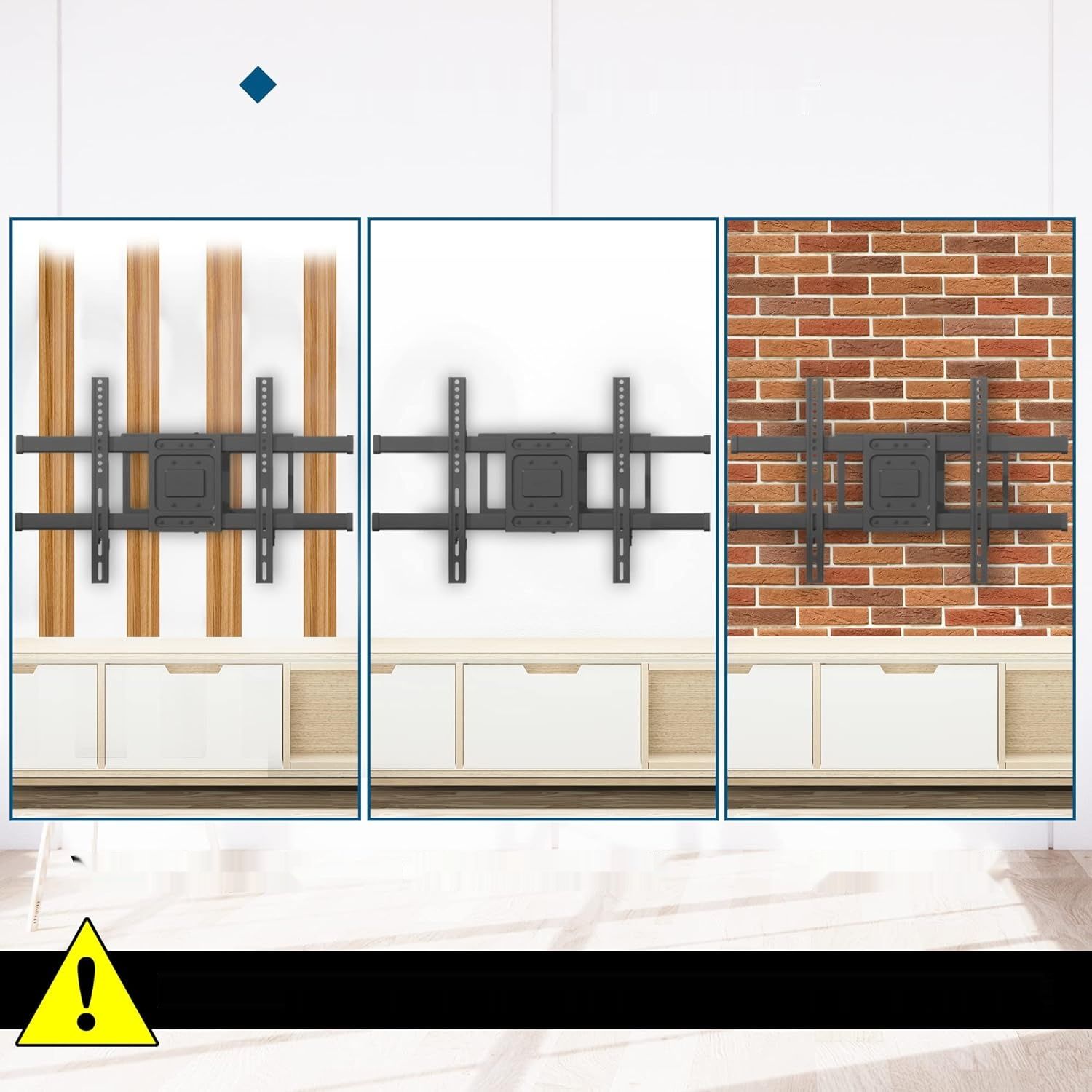 BONTEC Uchwyt ścienny TV, ramię 1040 mm, ekrany 32-75&quot;, do 60 kg, VESA 600x400 mm