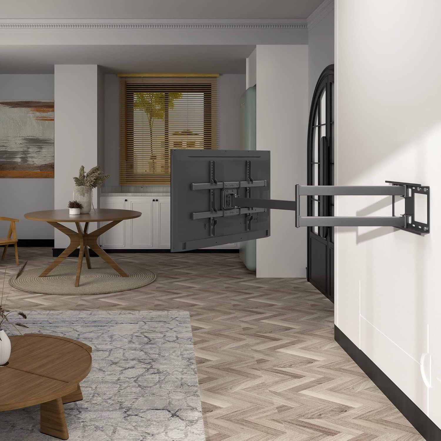 BONTEC Uchwyt ścienny TV, ramię 1040 mm, ekrany 32-75&quot;, do 60 kg, VESA 600x400 mm