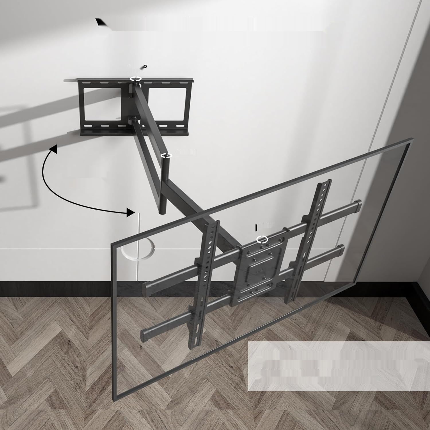 BONTEC Uchwyt ścienny TV, ramię 1040 mm, ekrany 32-75&quot;, do 60 kg, VESA 600x400 mm