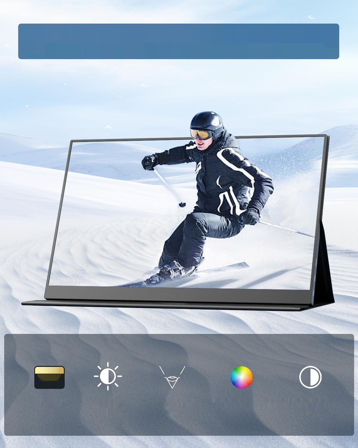 Yodoit przenośny monitor 15,6 cala 1920 x 1080P FHD IPS.