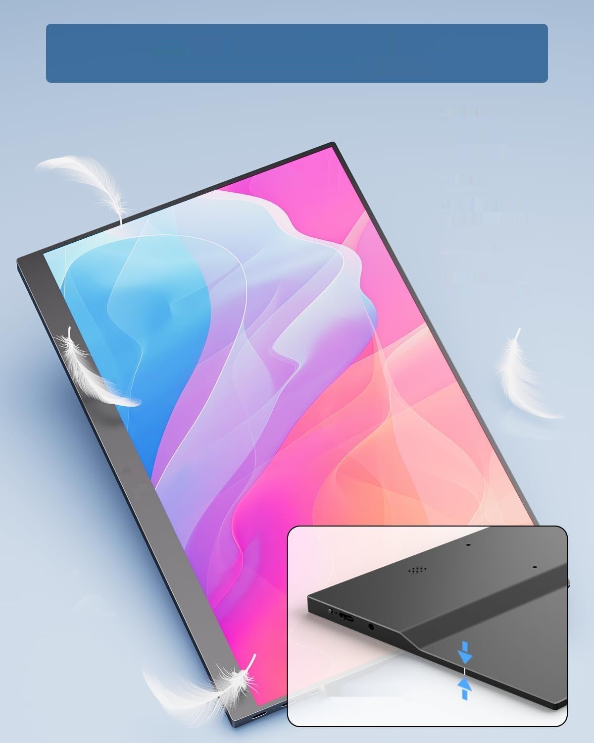 Yodoit przenośny monitor 15,6 cala 1920 x 1080P FHD IPS.