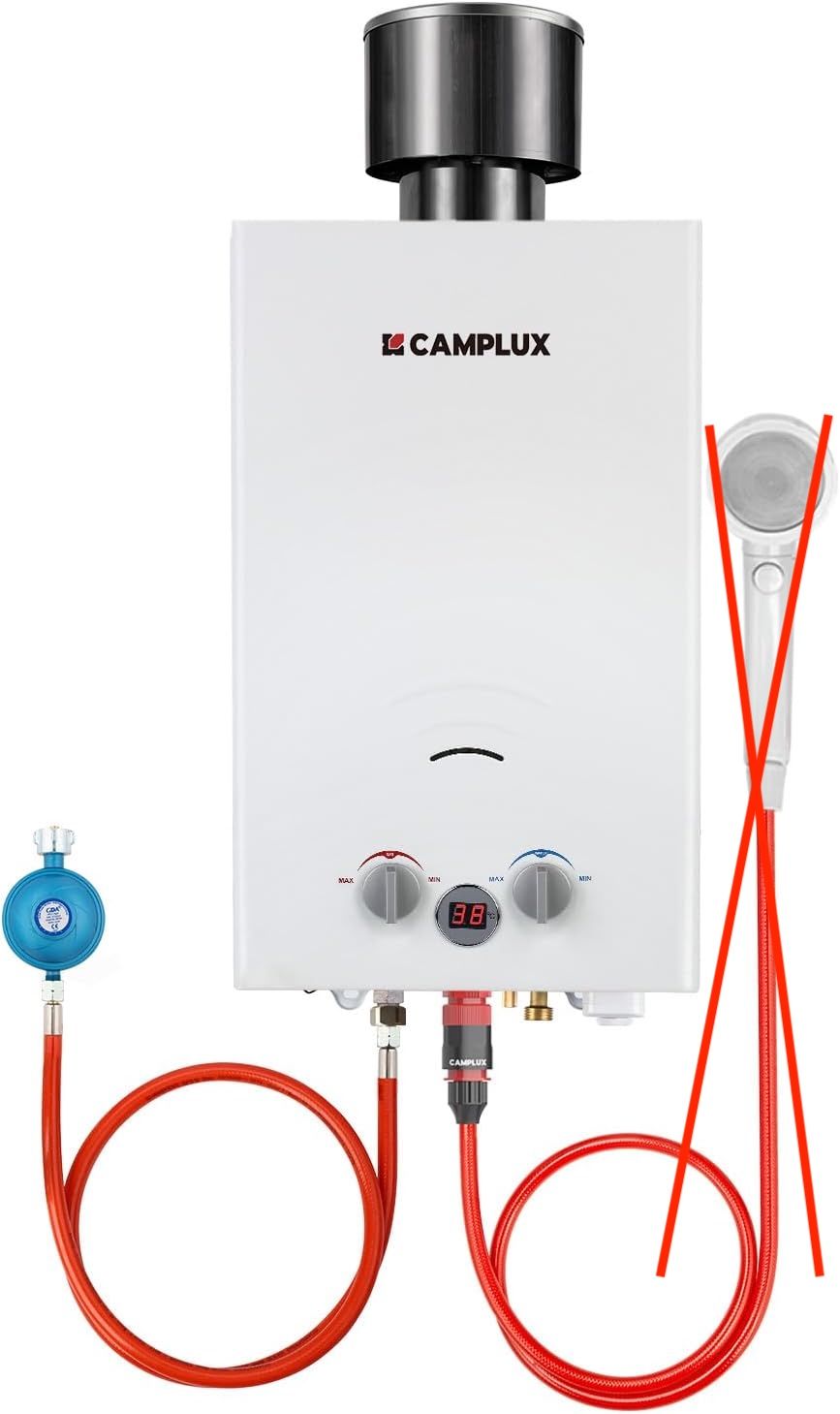 CAMPLUX BW264C-DE Gazowy Podgrzewacz Przepływowy 10 Litrów, 20 kW