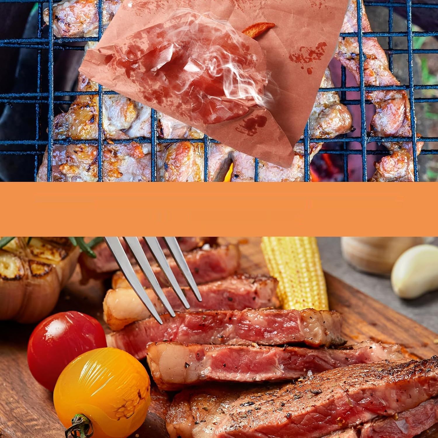 DAJAVE papier rzeźniczy, 30 x 15 cm, papier kraft do grillowania