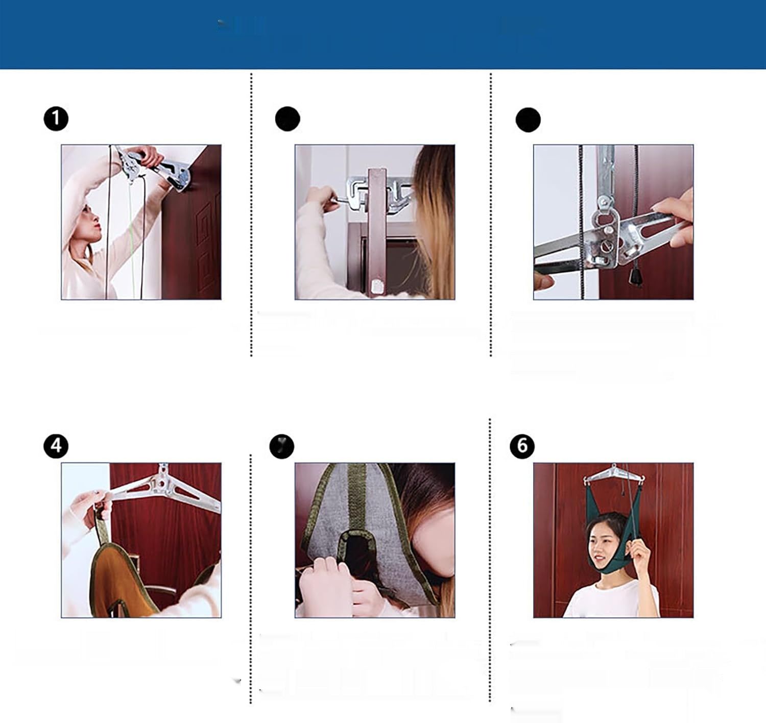 BMDHA Urządzenie do trakcji szyi do zawieszania na drzwiach