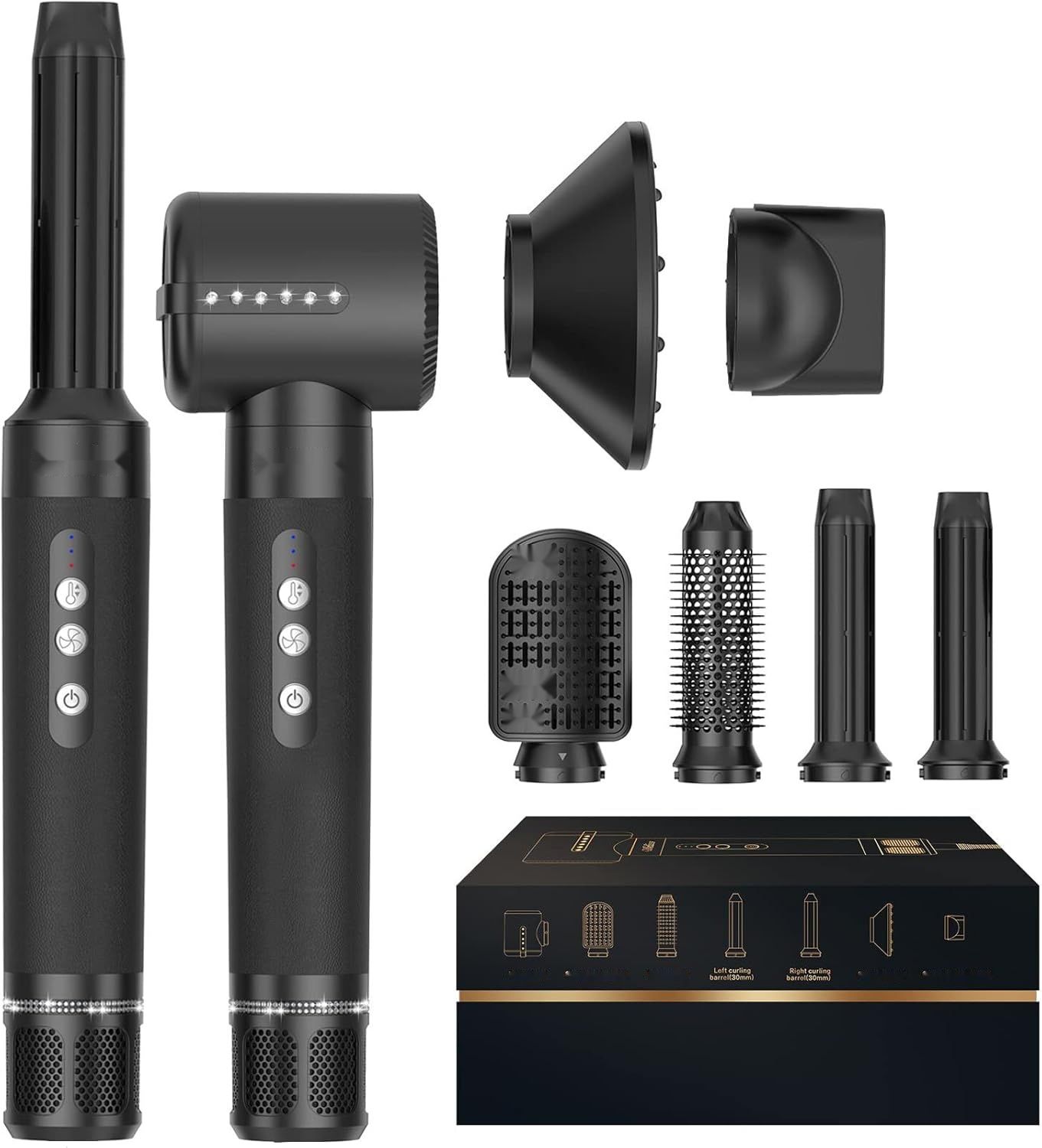 UKLISS 7 w 1, stylizator do włosów z 7 nasadkami.