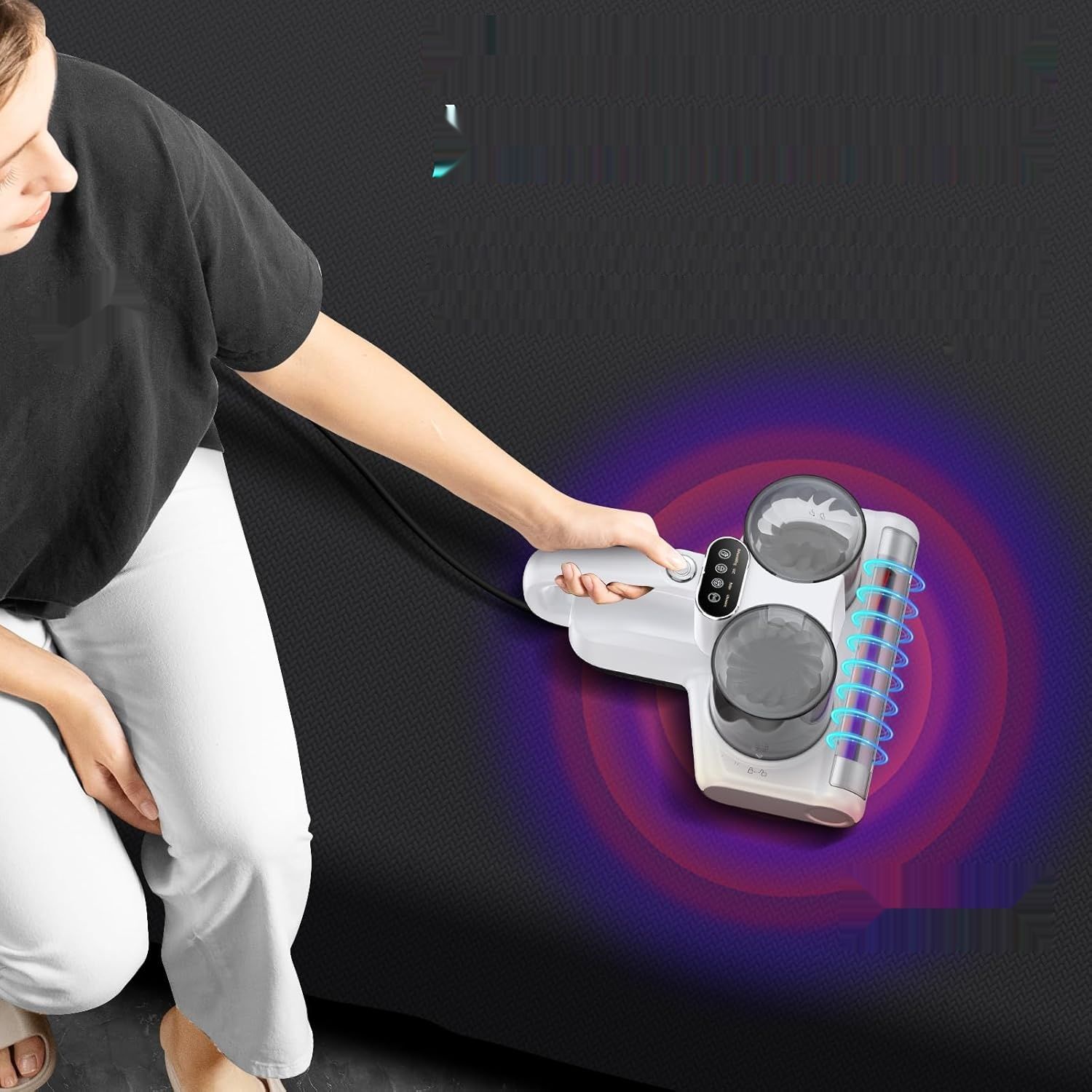 YUFAC Odkurzacz do Materacy, 16Kpa, 500W, z lampą UV, Przewodowy, Biały