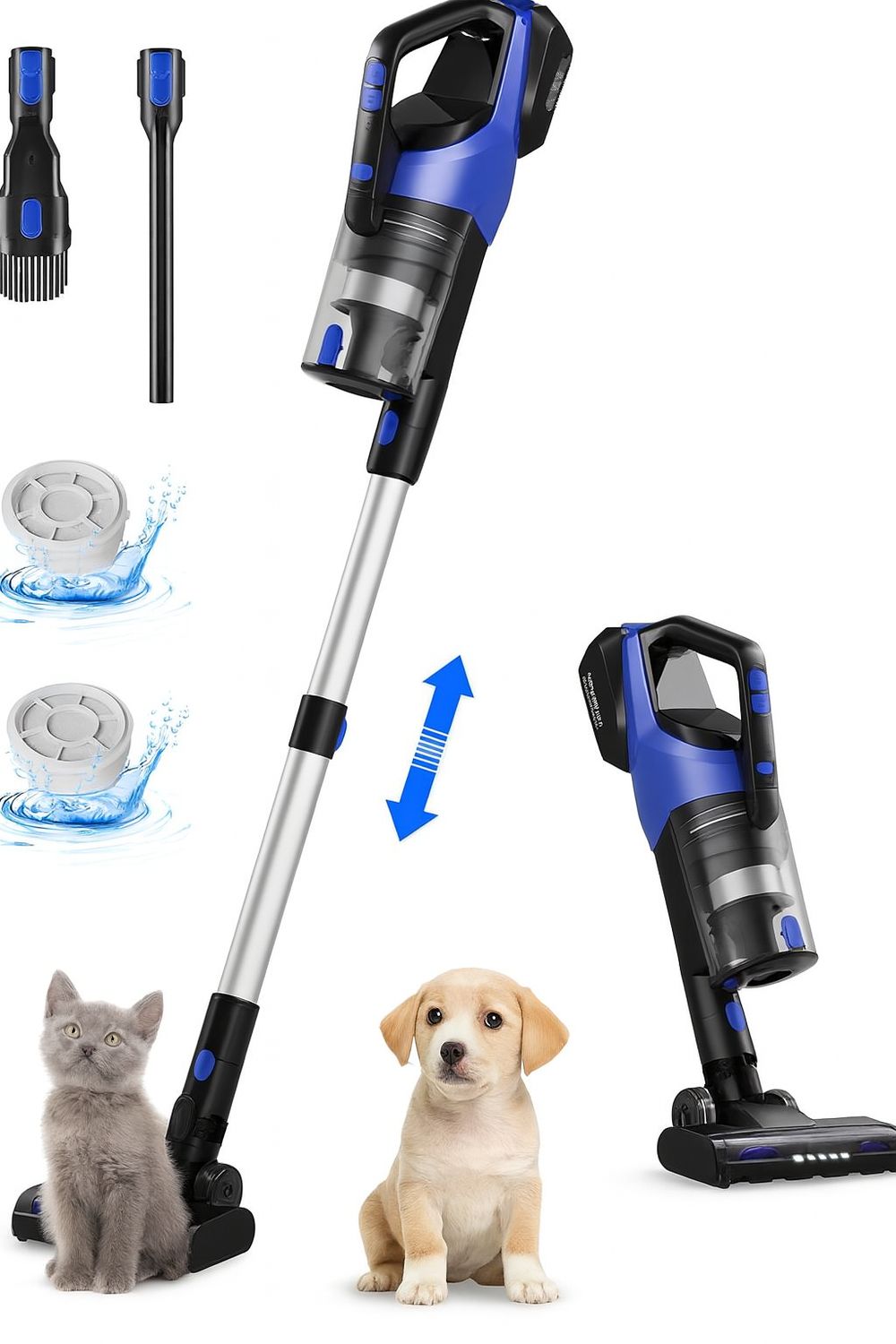 Odkurzacz Bezprzewodowy, 500W 33KPA, 6-w-1