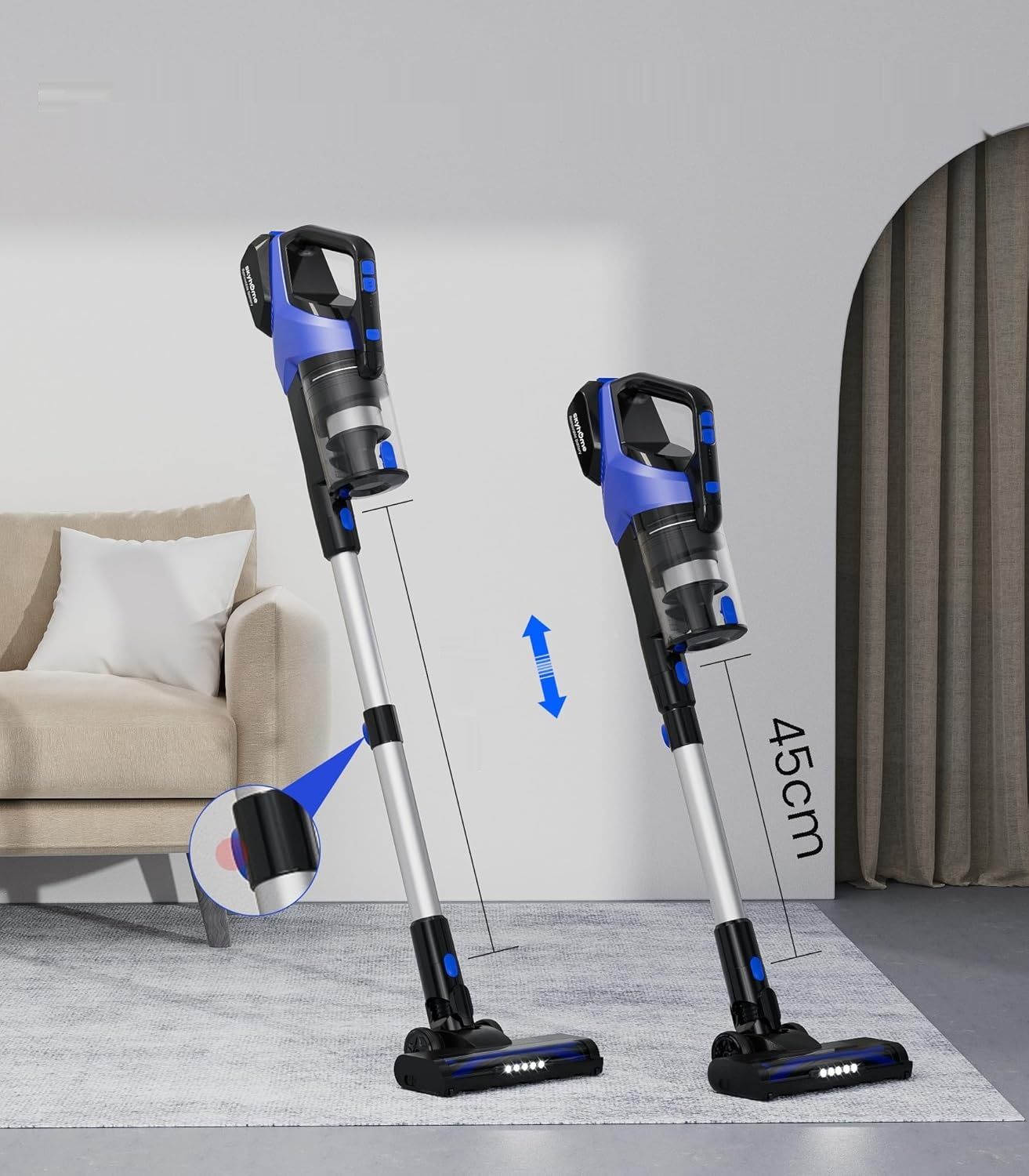 Odkurzacz Bezprzewodowy, 500W 33KPA, 6-w-1