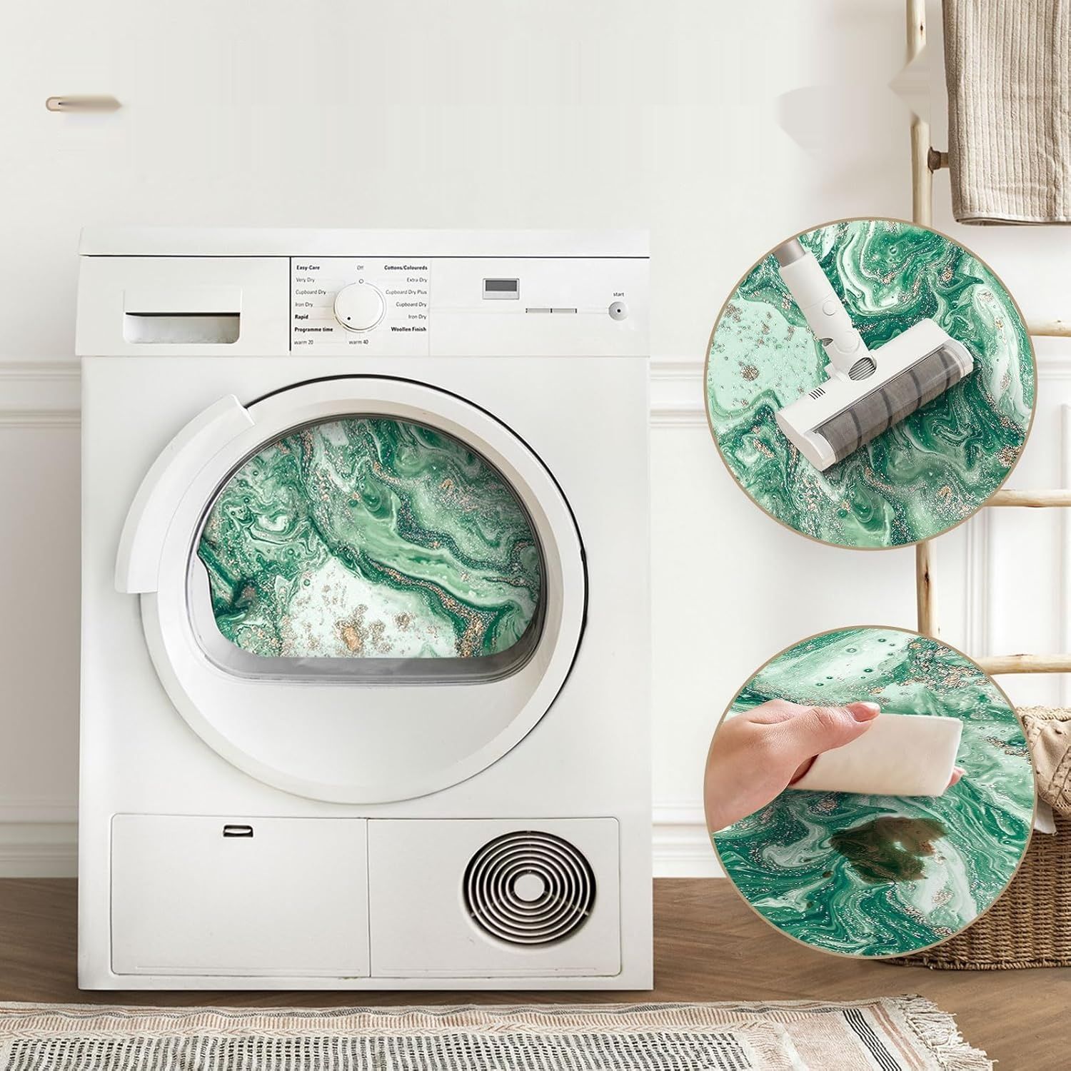 Nowoczesne Dywany do Salonu 80 x 150 cm Zielony