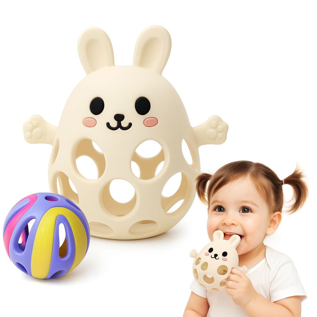 Shengruili Piłka do chwytania dla niemowląt - Zabawka Montessori bez BPA