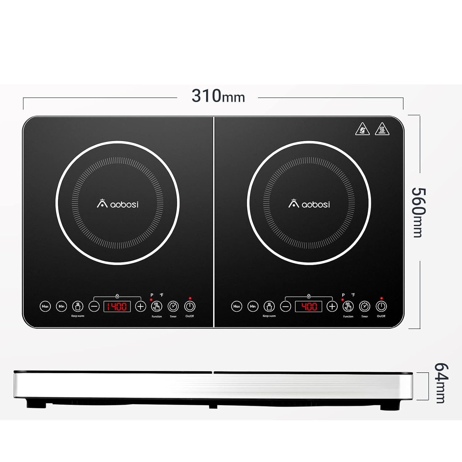 Aobosi Płyta Indukcyjna 2 Palniki