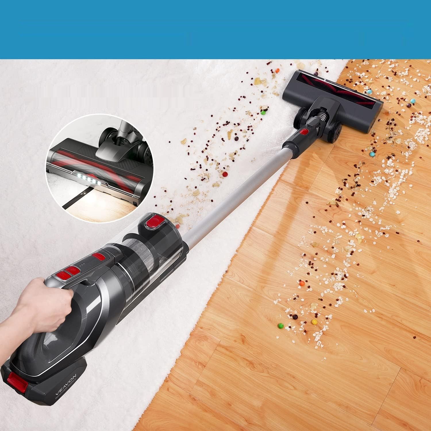 VEAVON Odkurzacz bezprzewodowy, 6 w 1, 200 W/23 KPa