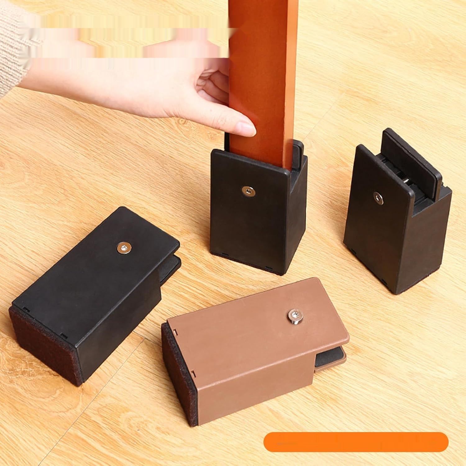 HAMON 4 sztuki Regulowane Nóżki do Mebli z Zaciskiem Śrubowym