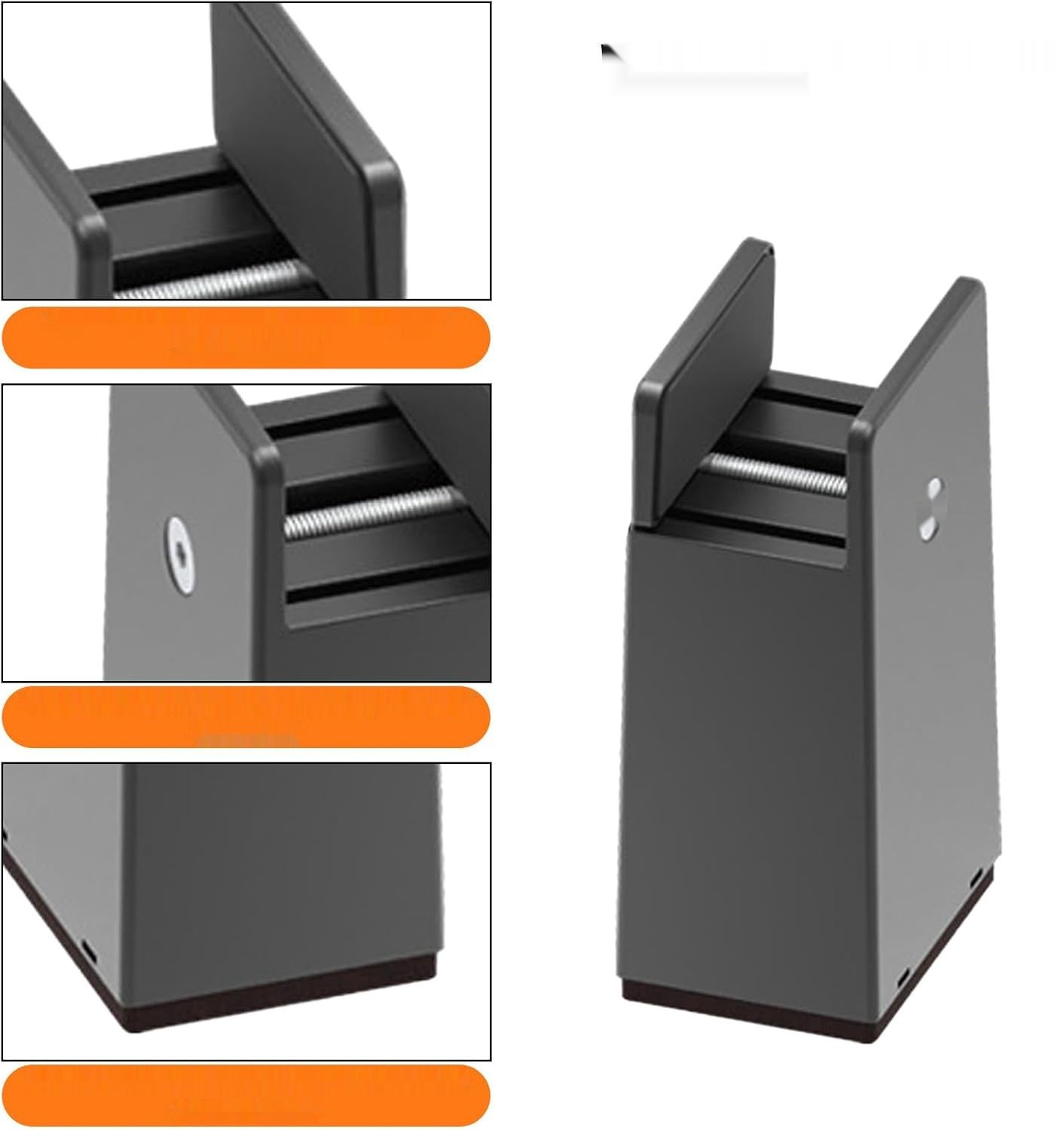 HAMON 4 sztuki Regulowane Nóżki do Mebli z Zaciskiem Śrubowym