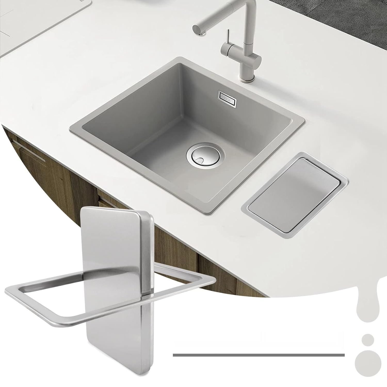 Caapmony Klapka pokrywy do kosza na śmieci