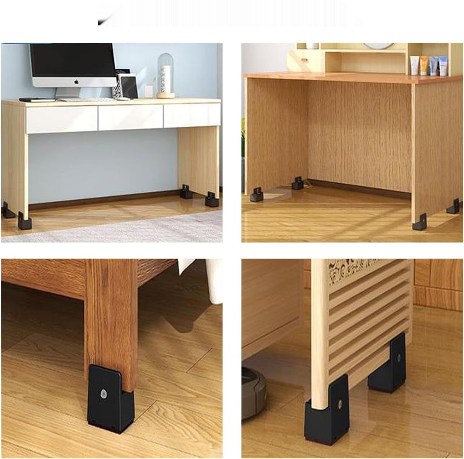 HAMON 4 sztuki Regulowane Nóżki do Mebli z Zaciskiem Śrubowym