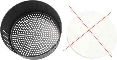 Kosz do frytkownicy, żeliwny, 3,5 l do frytkownic powietrznych.