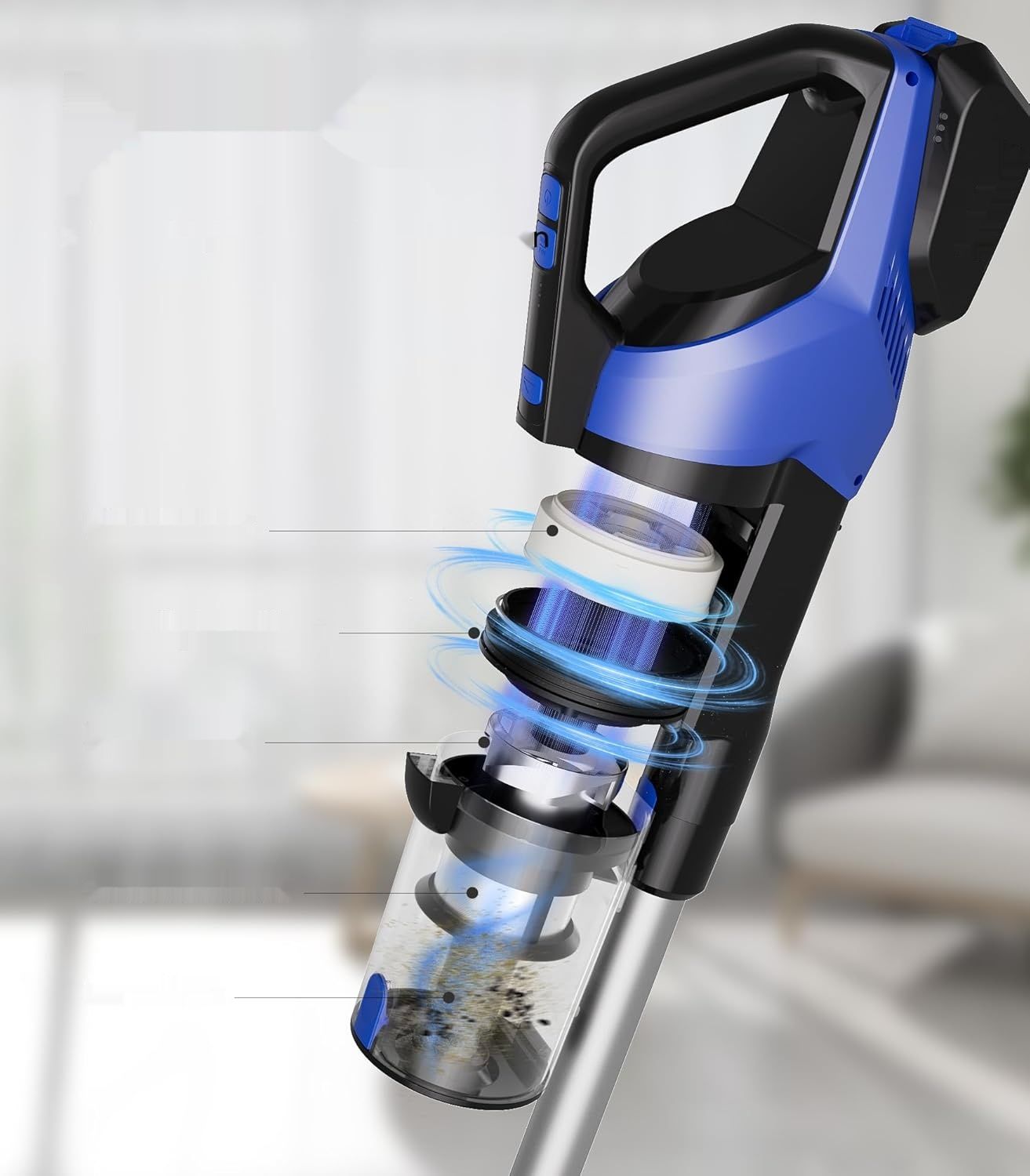 SKYHOME Odkurzacz Bezprzewodowy, 500W 33KPA, 6-w-1