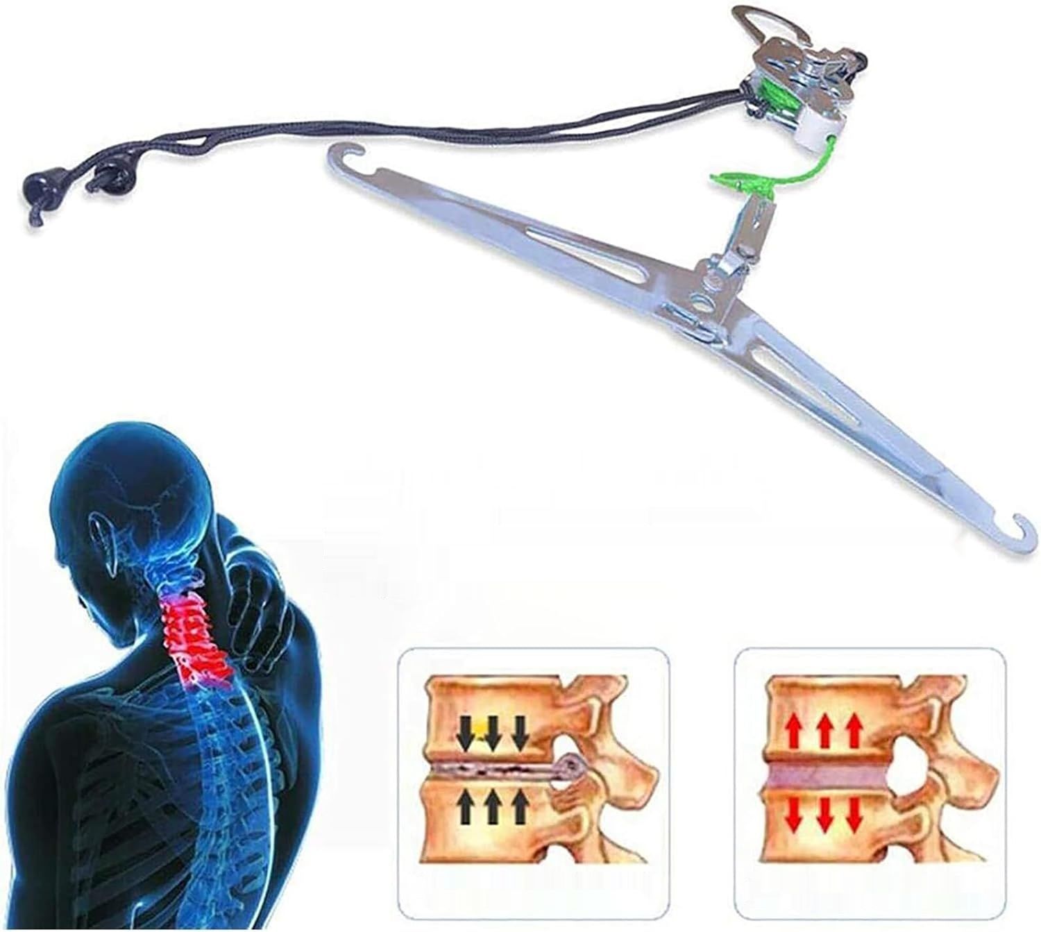 BMDHA Urządzenie do trakcji szyi do zawieszania na drzwiach