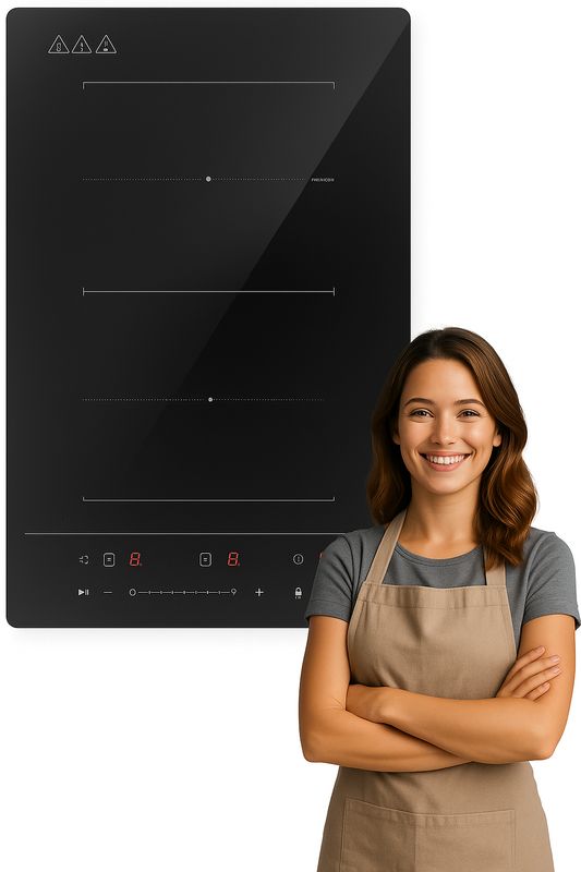 magicplux Płyta indukcyjna 29cm, 2 palniki, 9 poziomów, 3500W