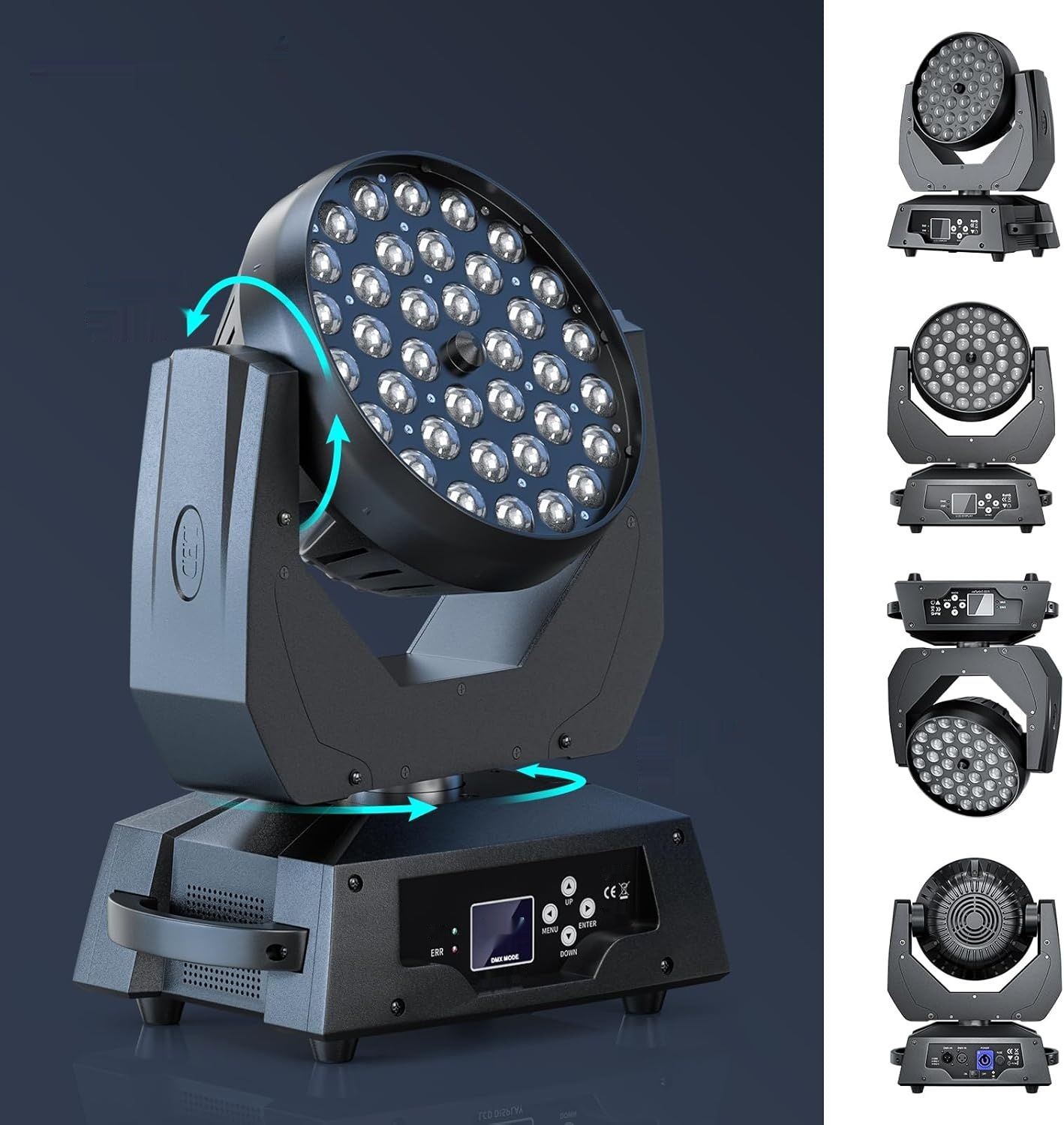 36 x 10W Profesjonalne oświetlenie sceniczne LED z obrotową głowicą