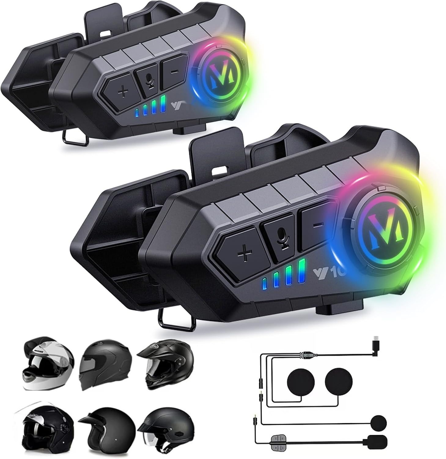 Zestaw słuchawkowy do hełmu motocyklowego Bluetooth z mikrofonem Interkom