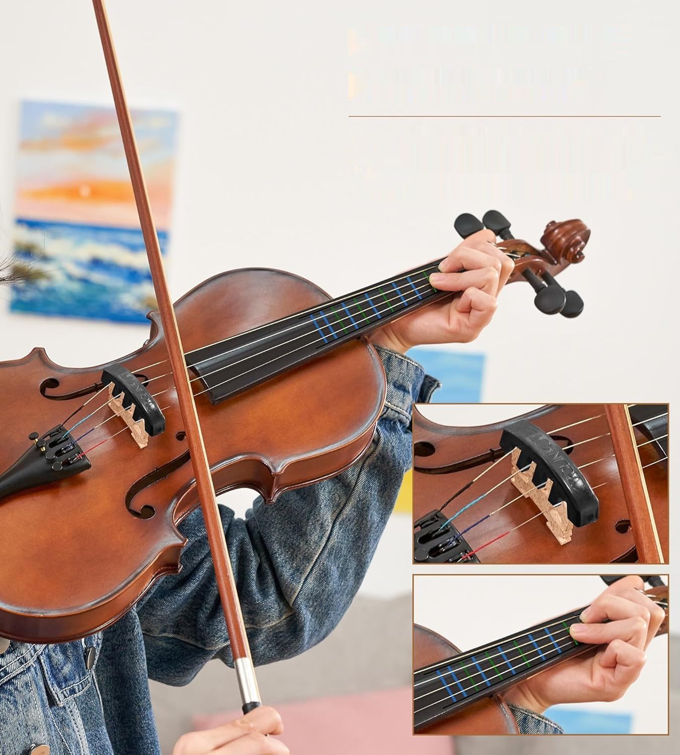 Vangoa 1/4 Skrzypce z Litego Drewna dla Dzieci Początkujących