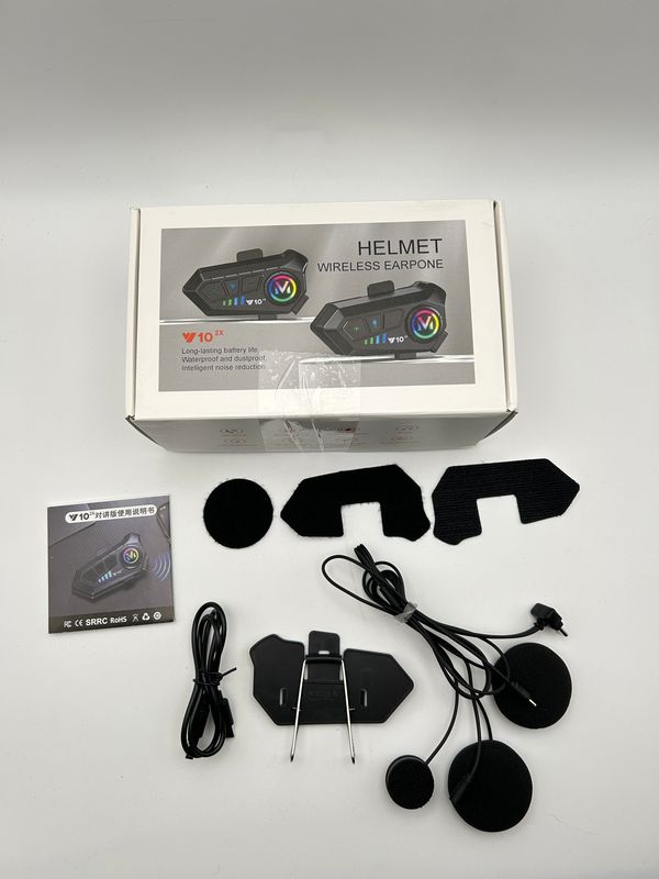 Zestaw słuchawkowy do hełmu motocyklowego Bluetooth z mikrofonem Interkom