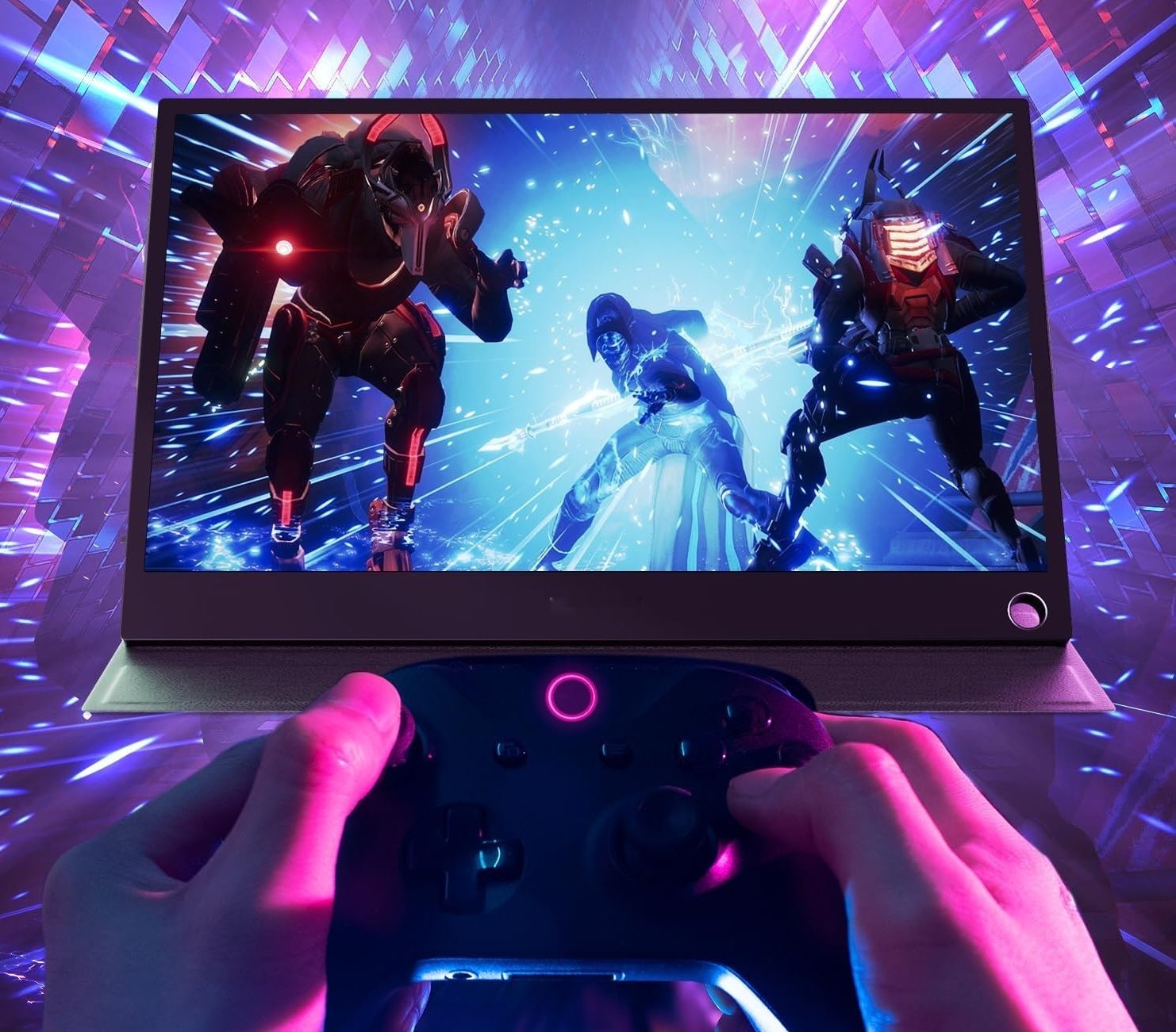 Yodoit Przenośny Monitor 14 Calowy - 1920 × 1080 FHD Wyświetlacz IPS