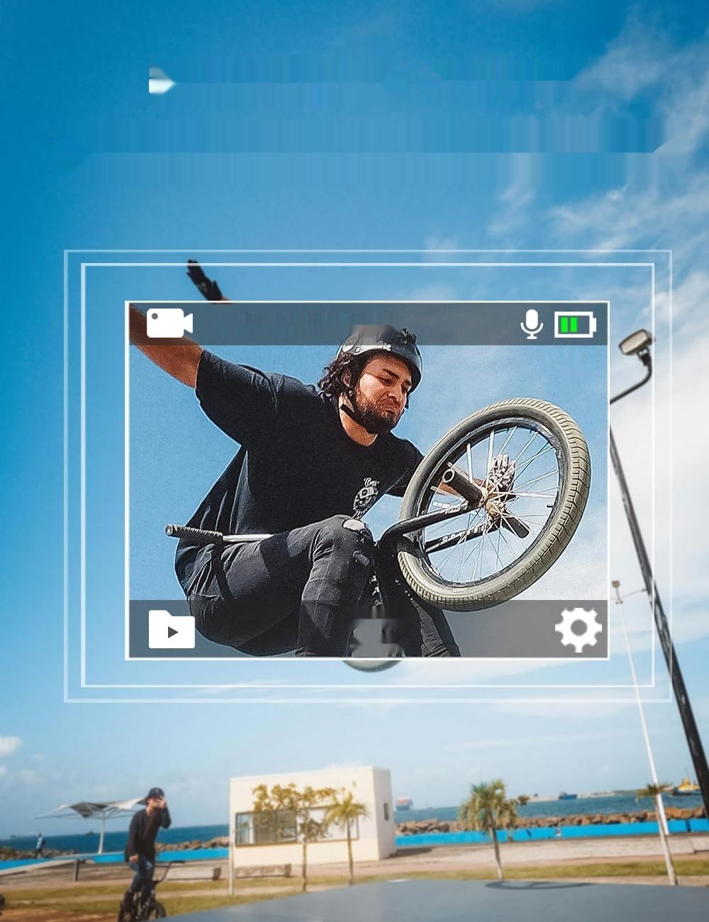 Apexcam M80 Kamera Sportowa z kartą 64 GB 4K 60 FPS 48 MP WiFi 40 m