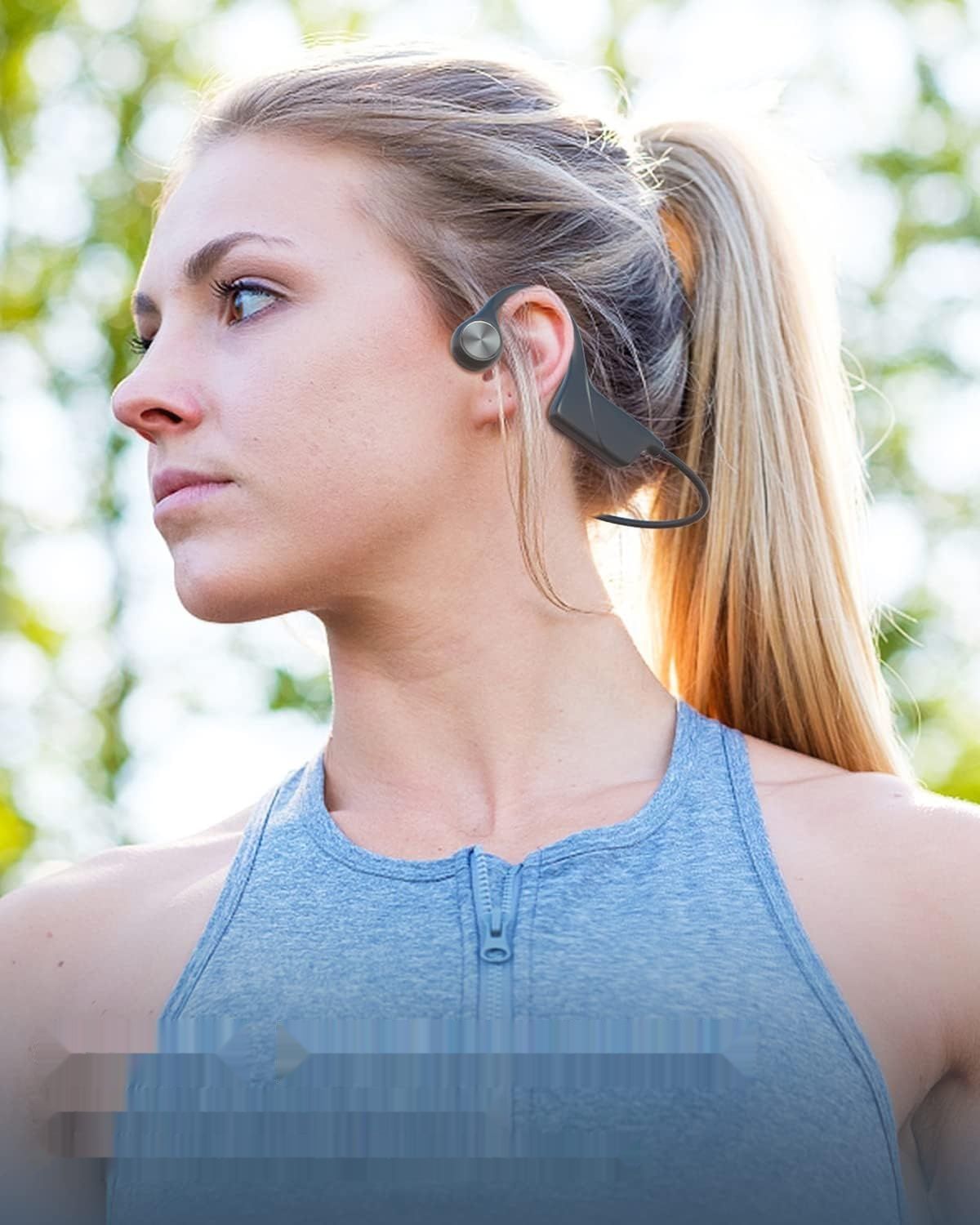 SANOTO Open Ear Słuchawki Bluetooth 5.3, Słuchawki przewodnictwa kostnego.