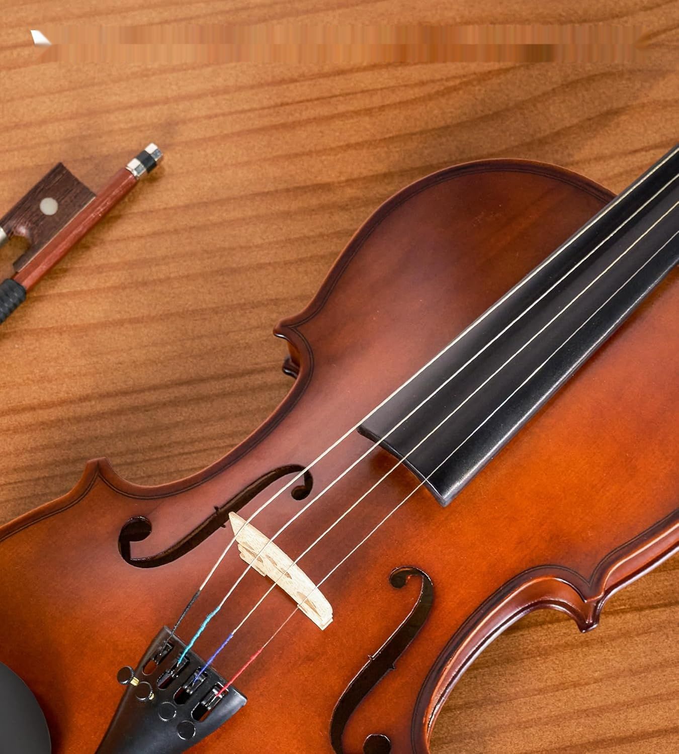 Vangoa 1/4 Skrzypce z Litego Drewna dla Dzieci Początkujących