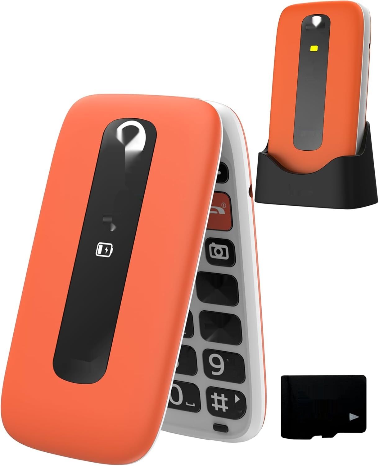 TRUE GSM Senior Telefon Komórkowy, S70, Jasny Pomarańczowy