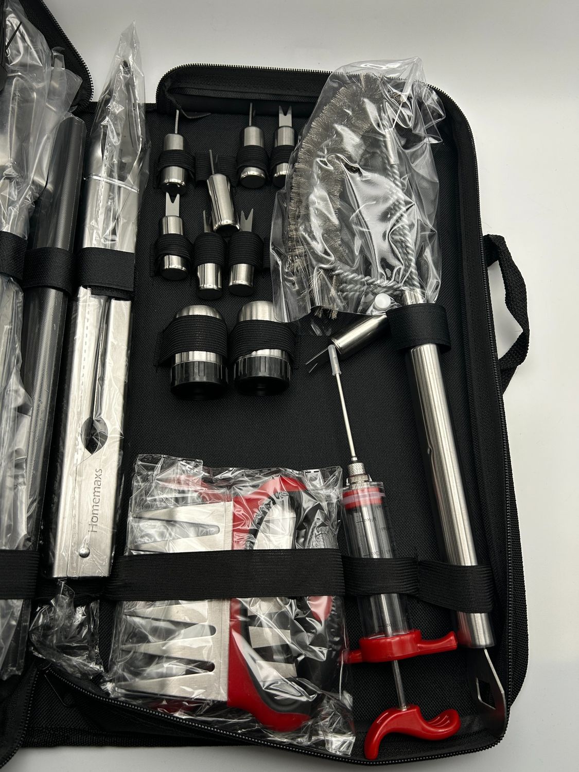 Homemaxs Grilling ZESTAW NARZĘDZI SZTUĆCÓW DO GRILLA  25 ELEMENTÓW