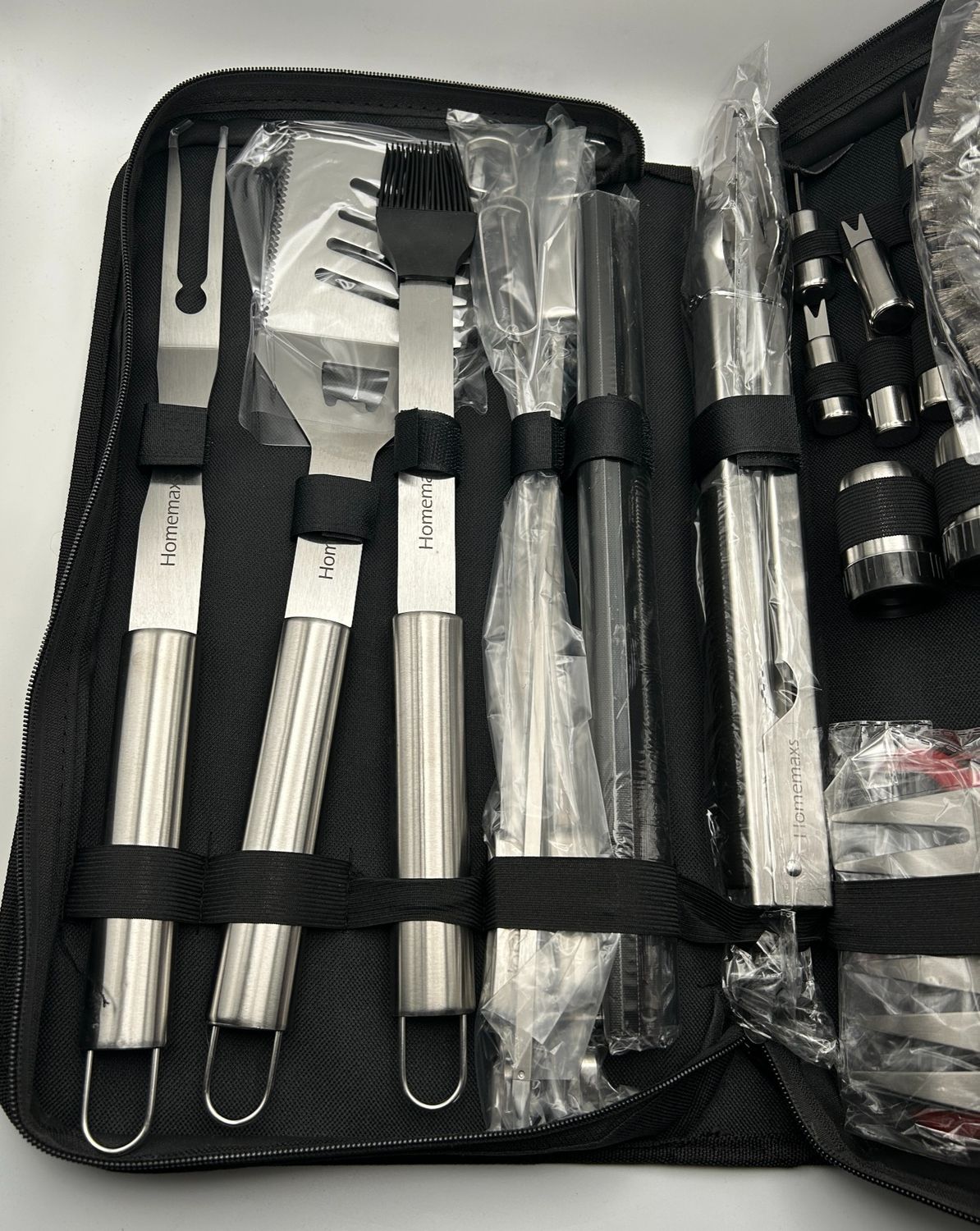 Homemaxs Grilling ZESTAW NARZĘDZI SZTUĆCÓW DO GRILLA  25 ELEMENTÓW