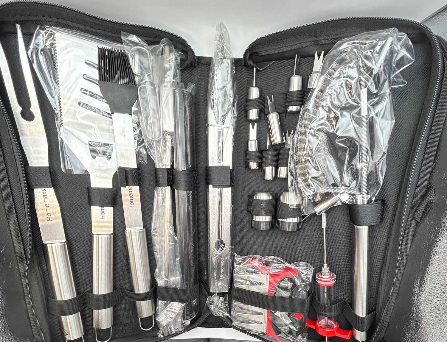 Homemaxs Grilling ZESTAW NARZĘDZI SZTUĆCÓW DO GRILLA  25 ELEMENTÓW