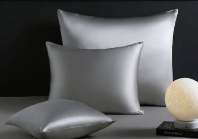 Joyhabit Poszewka Jedwabna 40x80, Srebrnoszara, 16MM, 100% Jedwab Morwowy